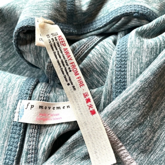 Free People Movement High-Rise 7/8 You're a Peach Leggings XS Grey Teal - Picture 10 of 16